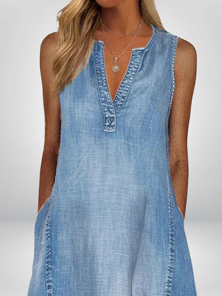 Moa - Comfortable denim dress