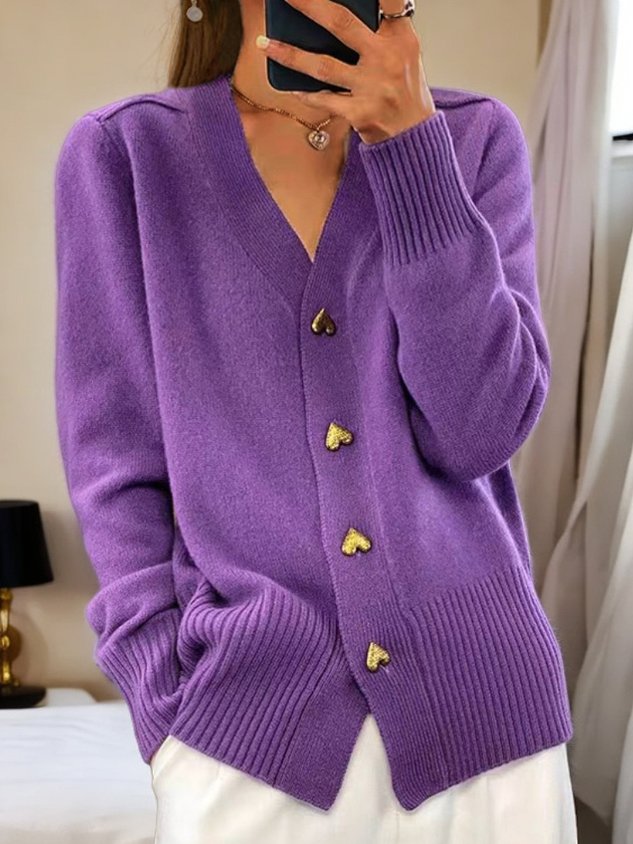 Women's clothing wool cardigan with buttons