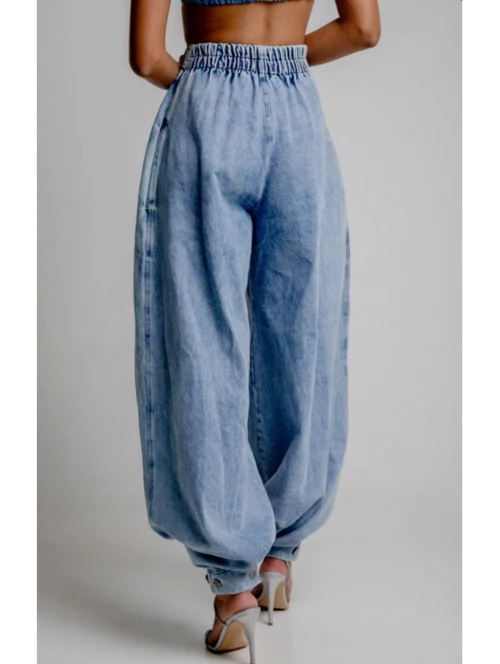 AGATA | Balloon Cotton High Waist Pants