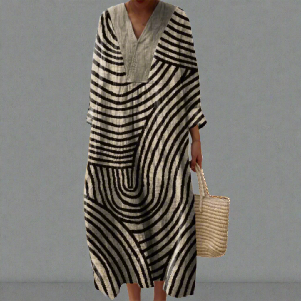 Irene | Monochrome Flow Dress
