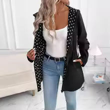 Reversible hooded coat with leopard print