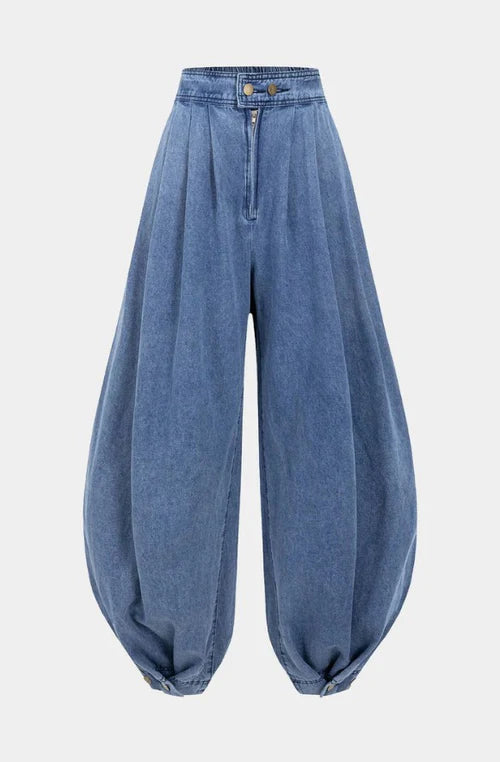 AGATA | Balloon Cotton High Waist Pants