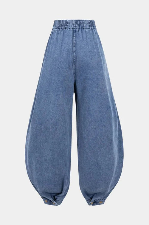 AGATA | Balloon Cotton High Waist Pants