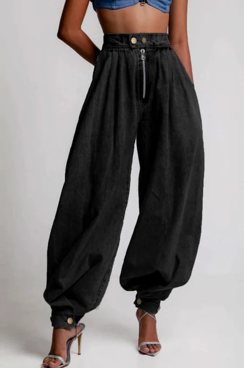 AGATA | Balloon Cotton High Waist Pants