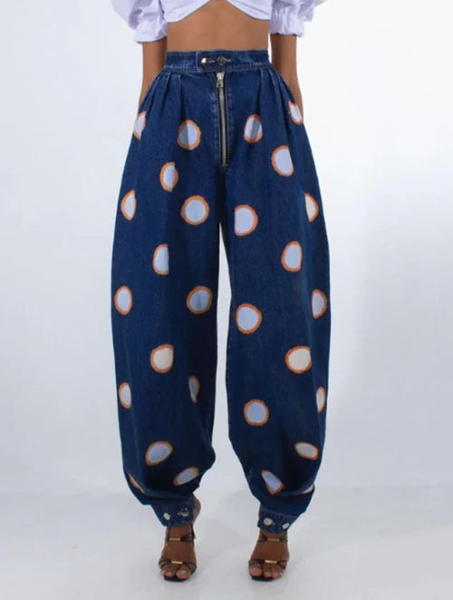 AGATA | Balloon Cotton High Waist Pants