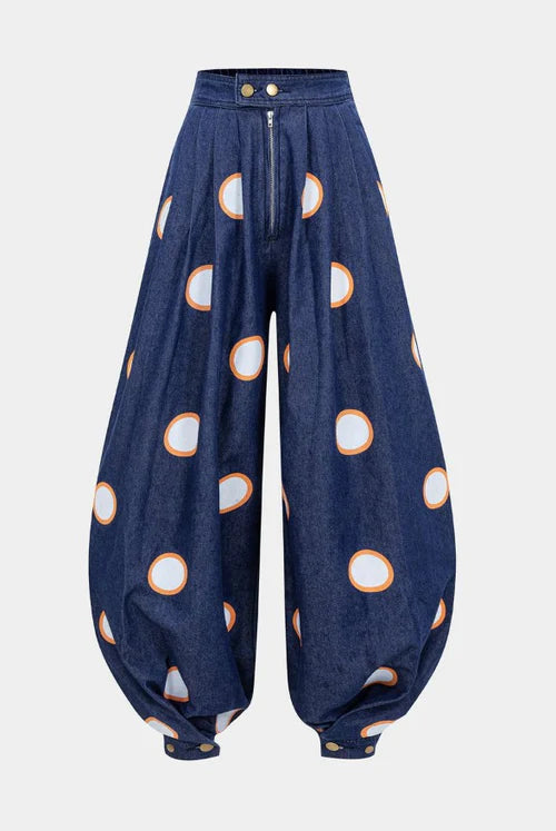 AGATA | Balloon Cotton High Waist Pants