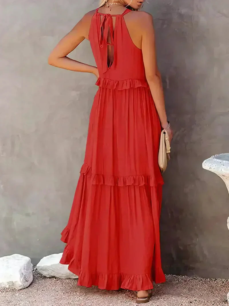 ANETA | Elegant sleeveless dress with ruffles