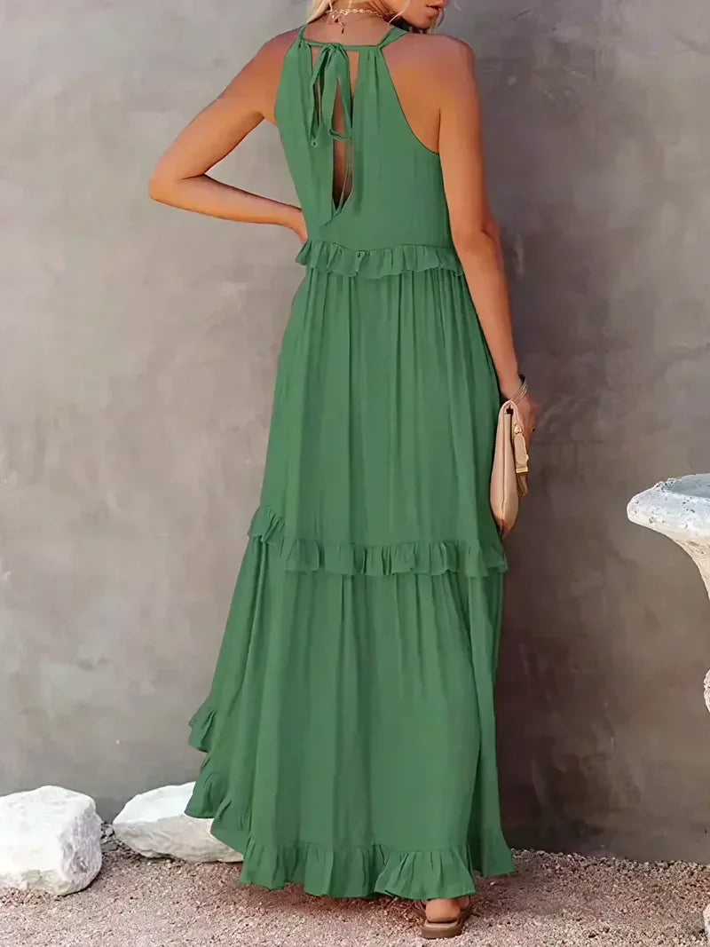 ANETA | Elegant sleeveless dress with ruffles
