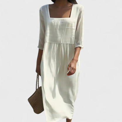 Feliane - Linen Front Panel Dress