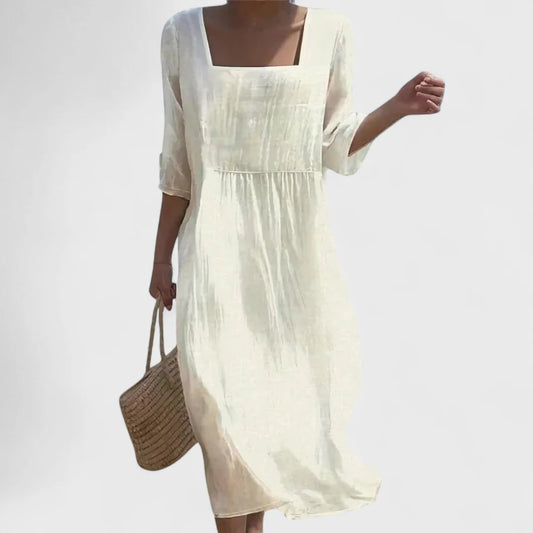 Feliane - Linen Front Panel Dress