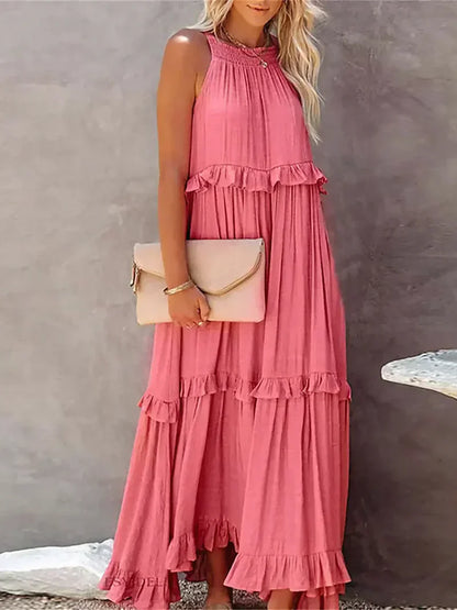 ANETA | Elegant sleeveless dress with ruffles
