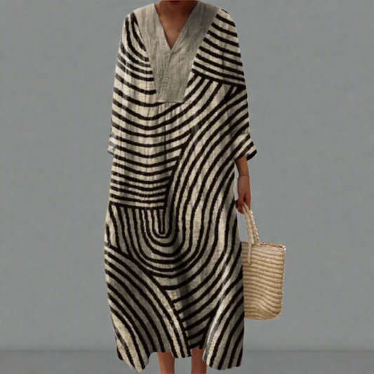 Irene | Monochrome Flow Dress