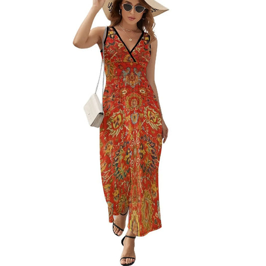 Women’s 2025 Summer Persian Print Sleeveless Dress
