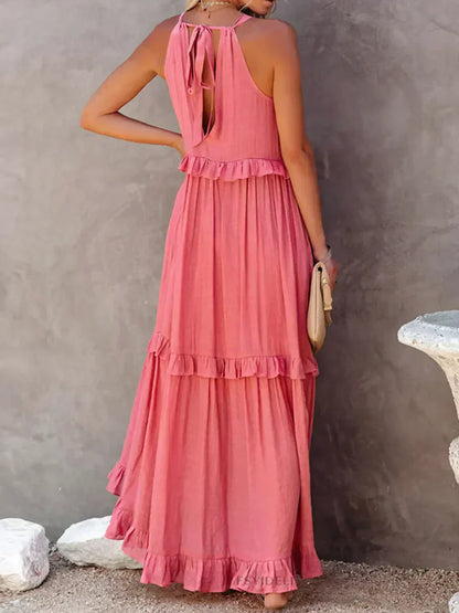 ANETA | Elegant sleeveless dress with ruffles
